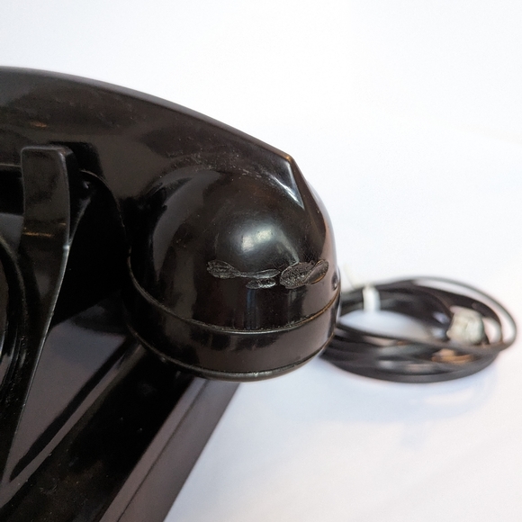 Black Microtel Touch Button Phone Vintage Mid century Works - Picture 3 of 9
